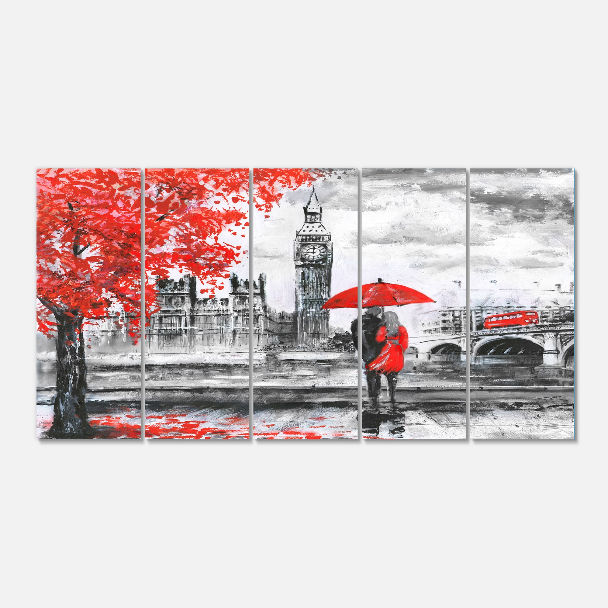 Designart - Couples Walking in Paris